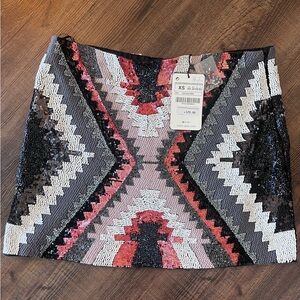 Zara beaded mini skirt